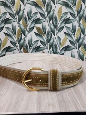 Canterbury Mens Size 34 Split Suede Belt Brown 1.75" Wide Style 1305129